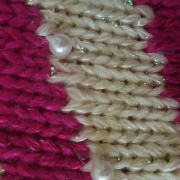 Jaclyn Smith Beautiful Pearl Sweater Large hot pink - Picture 7 of 12